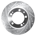 DFC 89-97 Porsche 911 Front Left Drilled & Slotted Silver Brake Rotor