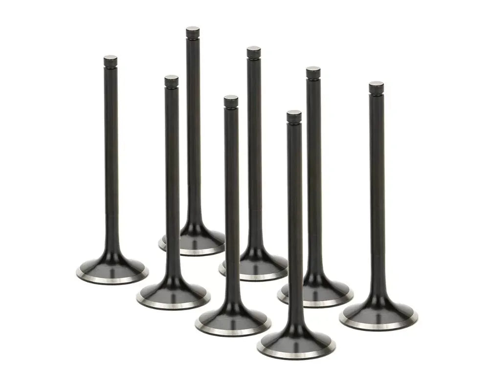 Supertech Honda B18A/B18B Black Nitrided Exhaust Valve - +0.5mm Oversize - Set of 8