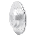 DFC 02-08 BMW 745Li Front Left Drilled & Slotted Silver Brake Rotor