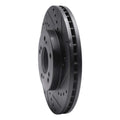 R1 93-95 Acura Legend Front Right Drilled & Slotted Black Brake Rotor