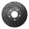 R1 93-95 Acura Legend Front Right Drilled & Slotted Black Brake Rotor