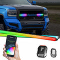 XK Glow 6in XKmax DRL Truck Grill Flexible Light App Cntl Bar 2pc