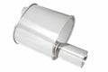 Megan Universal muffler 3 Pipe 3 Dual Stainless Roll Tips (offset piping) 20x11x8 14LBS