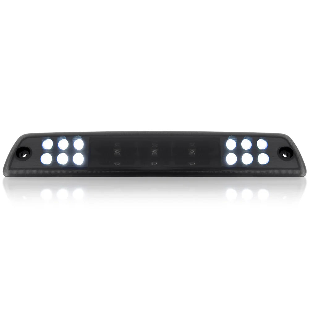 ~(2 lbs. 17X6X4)~ Dodge 94-01 RAM 1500 and 94-02 RAM 2500/3500 - Red LED 3rd Brake Light Kit w/ White LED Cargo Lights - Smoked Lens