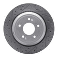 R1 11-17 Hyundai Equus Rear Right Drilled & Slotted Geo-Carbon Rotor