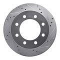 R1 Concepts Brake Rotor Drilled and Slotted Silver Fits Dodge Ram