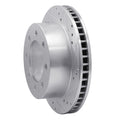 R1 Concepts Brake Rotor Drilled and Slotted Silver Fits Dodge Ram