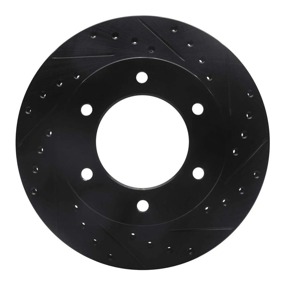 R1 01-04 Honda Passport Front Right Drilled & Slotted Black Brake Rotor