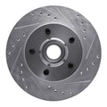 R1 1988-1991 Chevrolet C1500 Front Right Drilled & Slotted Silver Brake Rotor