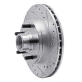 R1 1988-1991 Chevrolet C1500 Front Right Drilled & Slotted Silver Brake Rotor