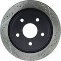 R1 04-06 Nissan Sentra Front Left Drilled & Slotted Black Brake Rotor