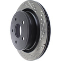 R1 04-06 Nissan Sentra Front Left Drilled & Slotted Black Brake Rotor