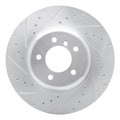 DFC 04-10 BMW 550i Front Left Drilled & Slotted Silver Brake Rotor