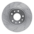 DFC 03-07 Cadillac CTS Front Left Drilled & Slotted Silver Brake Rotor