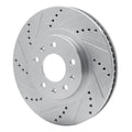 DFC 03-07 Cadillac CTS Front Left Drilled & Slotted Silver Brake Rotor