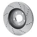 DFC 03-07 Cadillac CTS Front Left Drilled & Slotted Silver Brake Rotor