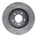 DFC 03-07 Cadillac CTS Front Left Drilled & Slotted Silver Brake Rotor