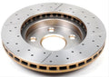 DBA 07-17 Jeep Wrangler Front Drilled & Slotted Street Series X-Gold Rotor