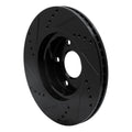 R1 14-24 Mazda 3 Front Right Drilled & Slotted Black Brake Rotor