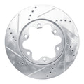R1 Concepts Brake Rotor Drilled and Slotted Silver Fits Toyota Hiace