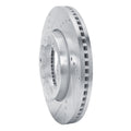 R1 Concepts Brake Rotor Drilled and Slotted Silver Fits Toyota Hiace