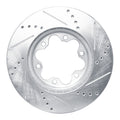 R1 Concepts Brake Rotor Drilled and Slotted Silver Fits Toyota Hiace