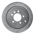 DFC 05-07 Land Rover LR3 Rear Left Drilled & Slotted Silver Brake Rotor