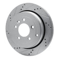 DFC 05-07 Land Rover LR3 Rear Left Drilled & Slotted Silver Brake Rotor