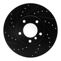R1 07-21 BMW 430I xDrive Front Left Drilled & Slotted Black Brake Rotor