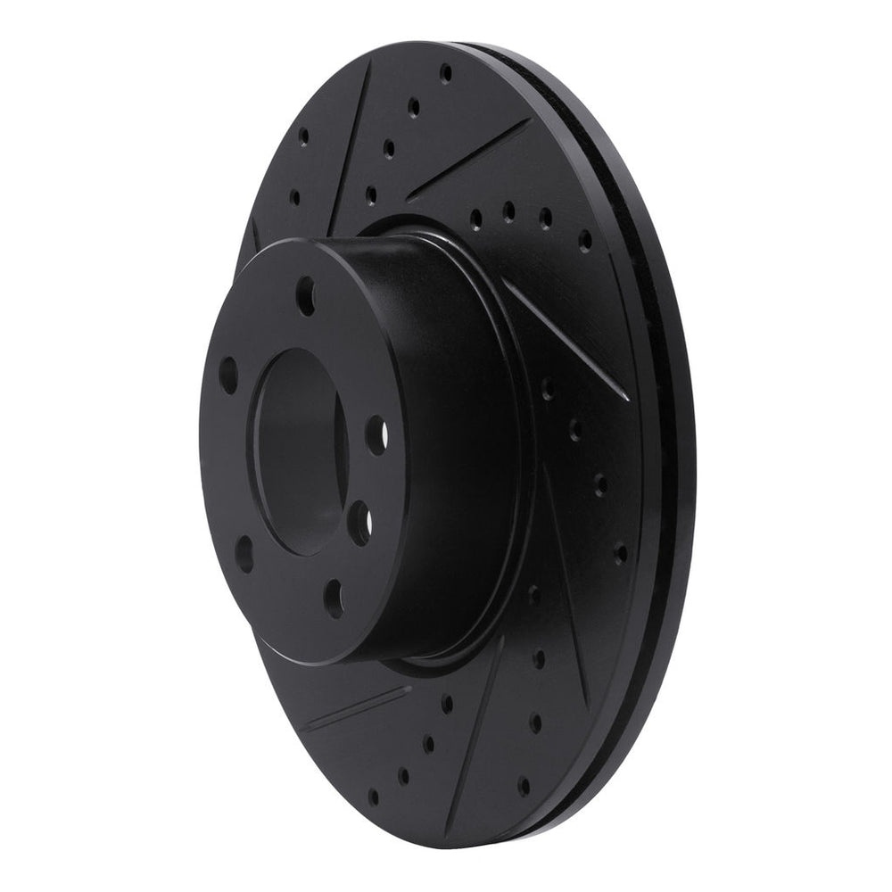 R1 07-21 BMW 430I xDrive Front Left Drilled & Slotted Black Brake Rotor