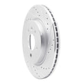 DFC 16-20 Buick Regal Sportback Rear Right Drilled & Slotted Silver Brake Rotor