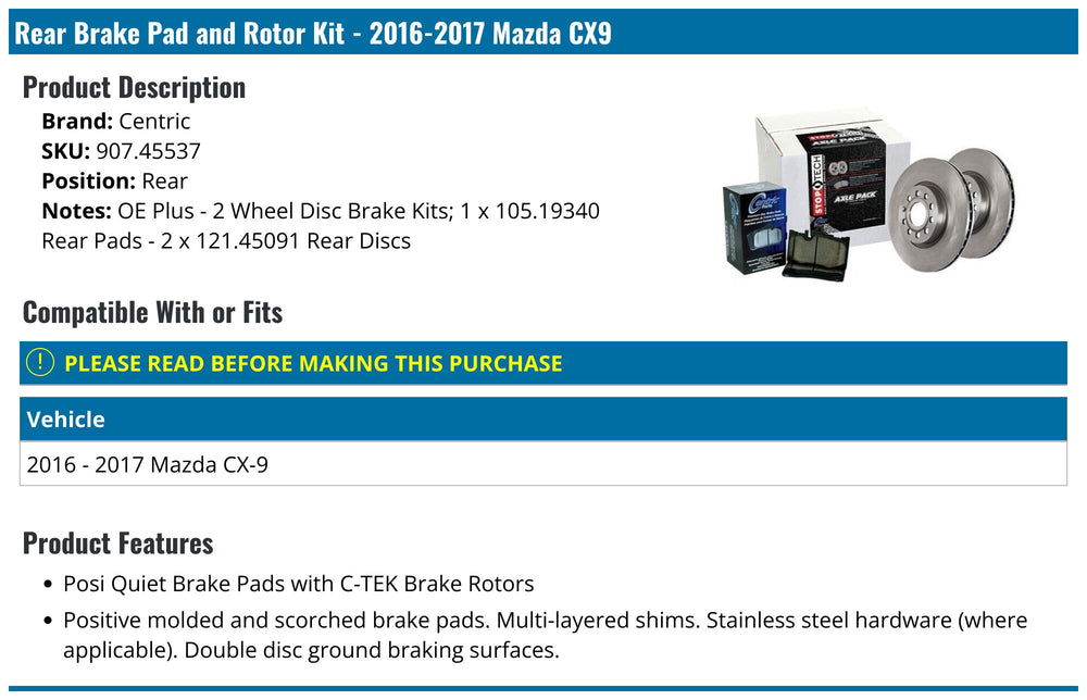 OE Plus Brake Kit 2 Wheel