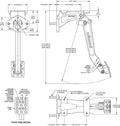 Wilwood Adjustable Ratio Tandem Master Cylinder Brake Pedal Assembly w/ 6.25:1 - 7.00:1 Ratio