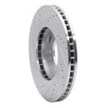 R1 03-06 Kia SORENTO Front Right Drilled & Slotted Silver Brake Rotor