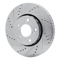 R1 Concepts Brake Rotor Drilled and Slotted Silver Fits Acura RLX