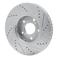 R1 Concepts Brake Rotor Drilled and Slotted Silver Fits Acura RLX