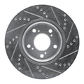 R1 Concepts Brake Rotor Drilled and Slotted Silver Fits Acura RLX
