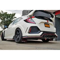 Rally Armor 17-22 Honda Civic Type R Red UR Mud Flap w/White Logo