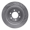 R1 12-20 Ford F-150 4WD Rear Left Drilled & Slotted Silver Brake Rotor