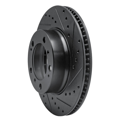 R1 97-04 Porsche Boxster Front Right Drilled & Slotted Black Brake Rotor