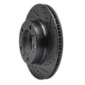 R1 97-04 Porsche Boxster Front Right Drilled & Slotted Black Brake Rotor