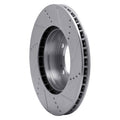R1 97-04 Porsche Boxster Front Left Drilled & Slotted Black Brake Rotor
