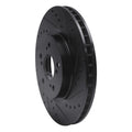 R1 05-12 Acura RL Front Right Drilled & Slotted Black Brake Rotor