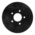 R1 01-07 Buick Rendezvous Front Right Drilled & Slotted Black Brake Rotor