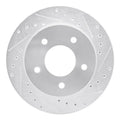 R1 90-02 Chevrolet ASTRO Front Right Drilled & Slotted Silver Brake Rotor