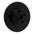 R1 84-87 Pontiac Fiero Front Right Drilled & Slotted Black Brake Rotor
