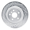 R1 19-24 BMW M235I xDrive Gran Coupe Rear Left Drilled & Slotted Silver Brake Rotor