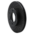 R1 93-98 Toyota T100 Front Left Drilled & Slotted Black Brake Rotor