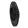 R1 02-10 Saab 9-5 Rear Left Drilled & Slotted Black Brake Rotor