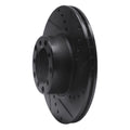 R1 79-85 Mercedes-Benz 380SEL Front Right Drilled & Slotted Black Brake Rotor